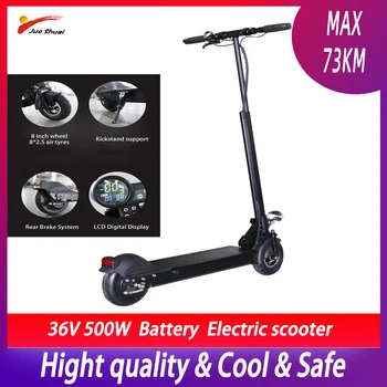 Online JS Exquisite 8 Zoll Elektrische Roller Abstand 73km 500W 36V 21AH Elektrische Kick Skateboard Patinete Electrico Adulte E Roller