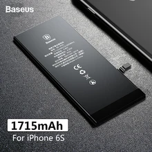 Оригинальная литий-ионная батарея Baseus емкостью 1715 мА/ч для iPhone 6S батареи 3,82 в для мобильного телефона, внутренняя Замена батарей, розничная посылка