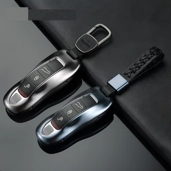 

Aluminum Alloy Deluxe Car Key Case Cover Key Shell Storage Bag Protector for Porsche Panamera Cayenne Macan 911 918