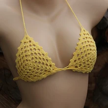 Новинка, вязанный крючком микро бикини, топ, сексуальное черное нижнее белье, топ, мини бикини, для загара, микро купальник, много цветов, вязаный Топ