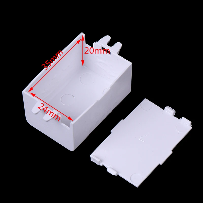 1 шт. водонепроницаемый пластиковый электронный корпус проект коробка черный разъем провода распределительные коробки 65x38x22 мм
