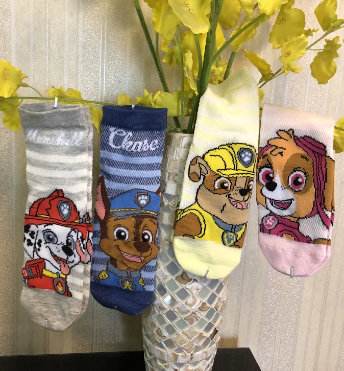 2020 HOT Echt paw patrol 1paar 14 см дети Kinderen sok met chase marshall skye rubble 4 kleuren kinderen speelgoed Рождественский