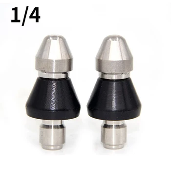 

1 Front 6 Rear Jets 1/4'' Quick High Pressure Washer Nozzle Washing Machine Drain Cleaning Pipe Dreding Cleaning Nozzle