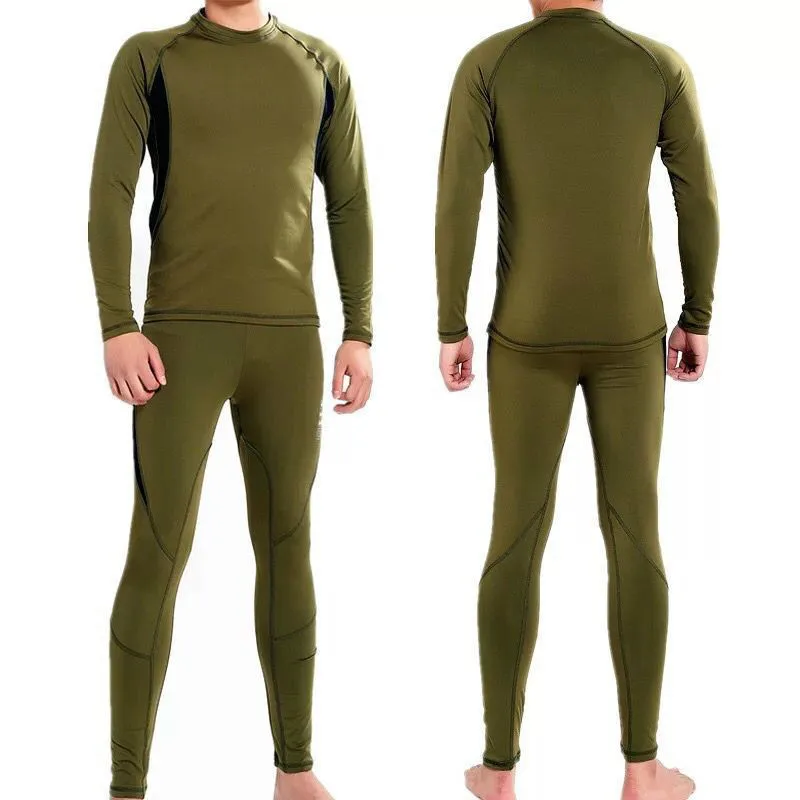 

Men 's Winter Warm Thermal Underwear Sets Fleece Quick Drying Shirt For Camping Trekking Climbing Hiking Skiing Male Brand