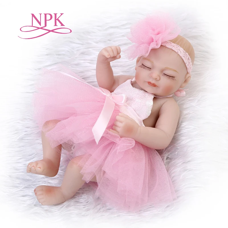 

Realistic soft Anatomically Correct 10" reborn Baby Girl doll birthday party toy for bebes kids X'mas gifts Children presents