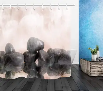 

Many Black Stones are Very Hot Shower Curtain