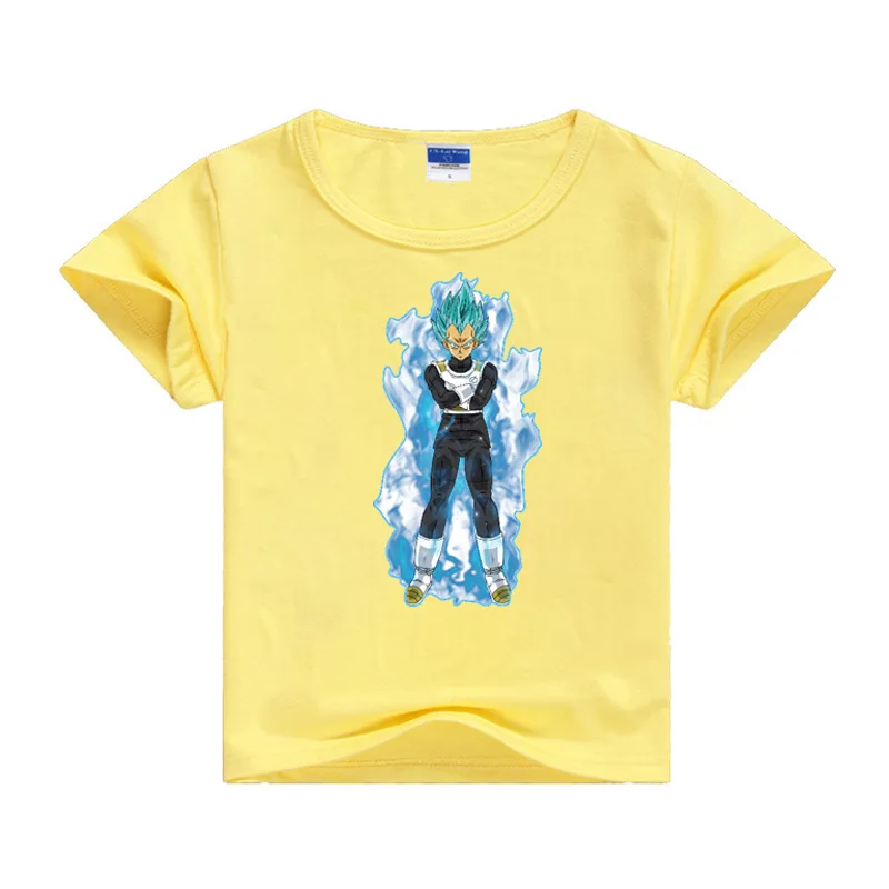 Dragon Ball yellow children's T-shirt top summer casual children's wear cotton printed short-sleeved children's wear Dragon Ball yellow children's T-shirt top summer casual children's wear cotton printed short-sleeved children's wear