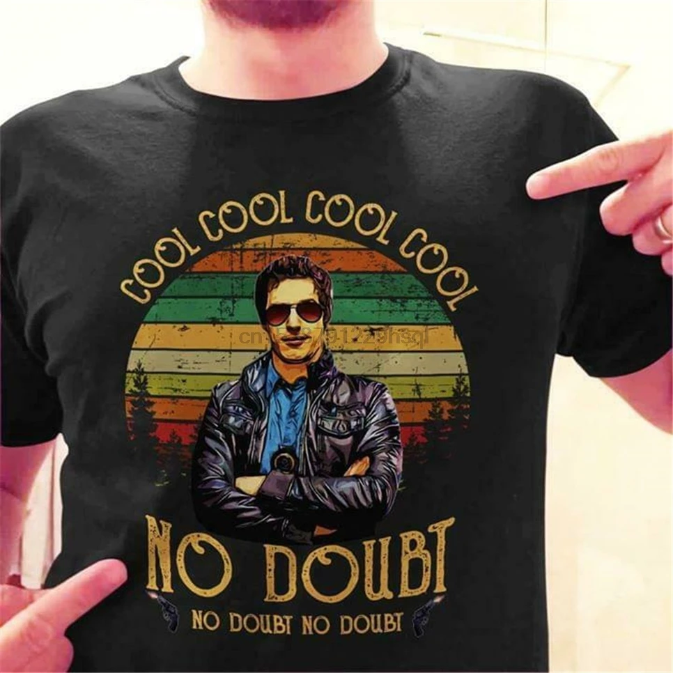 Jake Peralta Brooklyn Nine Cool без сомнения футболка черная Хлопковая мужская S-3Xl летняя с