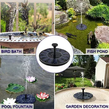 

Drop shipping MINI Solar Powered Floating Bird Bath Water Panel Fountain Pump Garden Pond Pool
