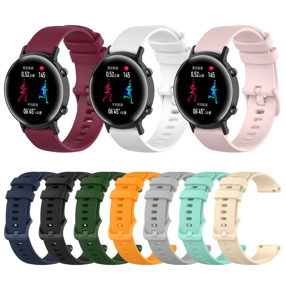 

20mm Silicone Watchband For HUAWEI WATCH GT 2 42mm Sport Edition Wrist Strap for HONOR Magic Watch 2 42mm Band ремешок Bracelet