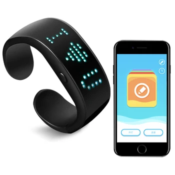 

Bakeey Cool LED Luminous Bracelet Call Reminder DIY Pattern bluetooth RGB LED Bluetooth Bracelet Programmable APP Night Safety