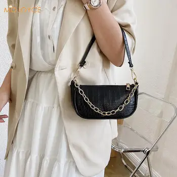 

Women Casual Shoulder Messenger Bags PU Leather Pure Color Chain Tote Purses Youth Ladies Simple Versatile Bag