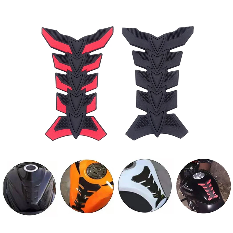 1 Pcs Universal Motorcycle Fuel Tank Fish Bone Decals Three-Dimensional Rubber Personality Japanese Knight Car Sports | Автомобили и