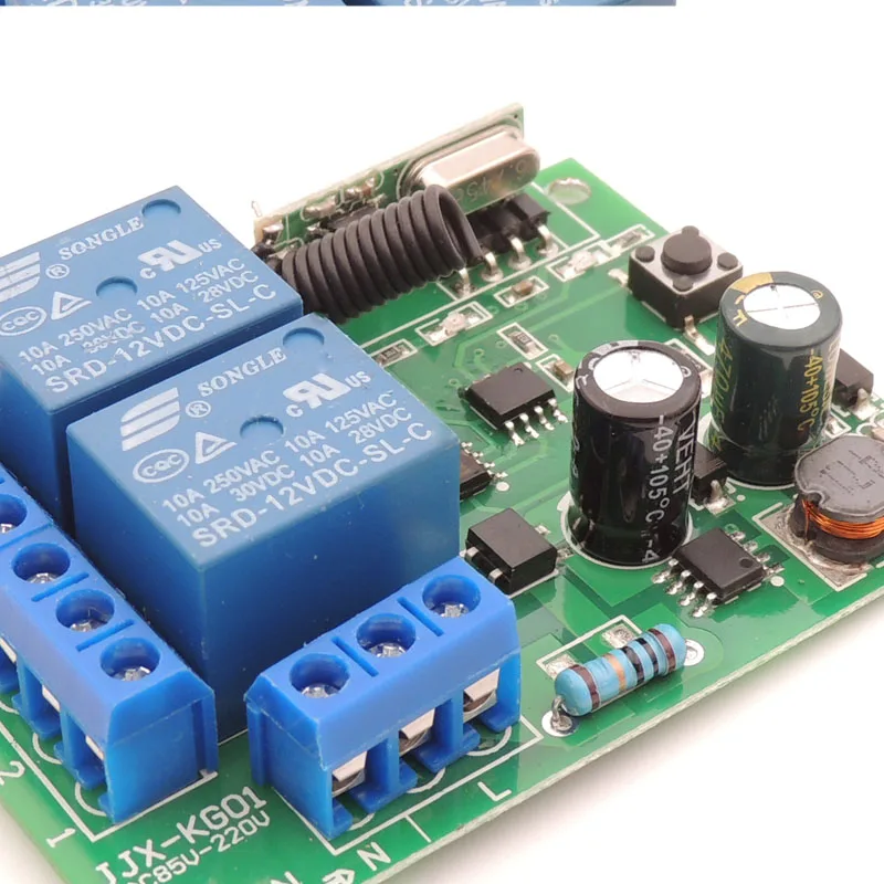 433Mhz RF Universal Wireless Remote Control Switch AC 85V ~ 250V Relay Receiver For Garage RollingGate Curtain SlidingDoor Motor