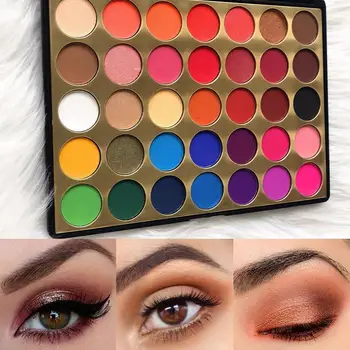 

35 Colors Eyeshadow Highlighter Shimmer Make Up Pigment Shiny Eye Shadow Palette Makeup Cosmetics Eye Nude Diamond Pigment H4F7