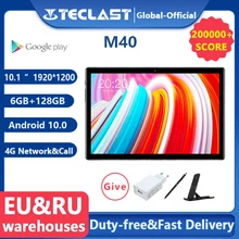 Teclast-Tableta M40 de 10,1 pulgadas, 1920x1200, red 4G, UNISOC, T618, ocho núcleos, 6GB RAM 128GB ROM, PC, Android 10, Wifi Dual, tipo-c