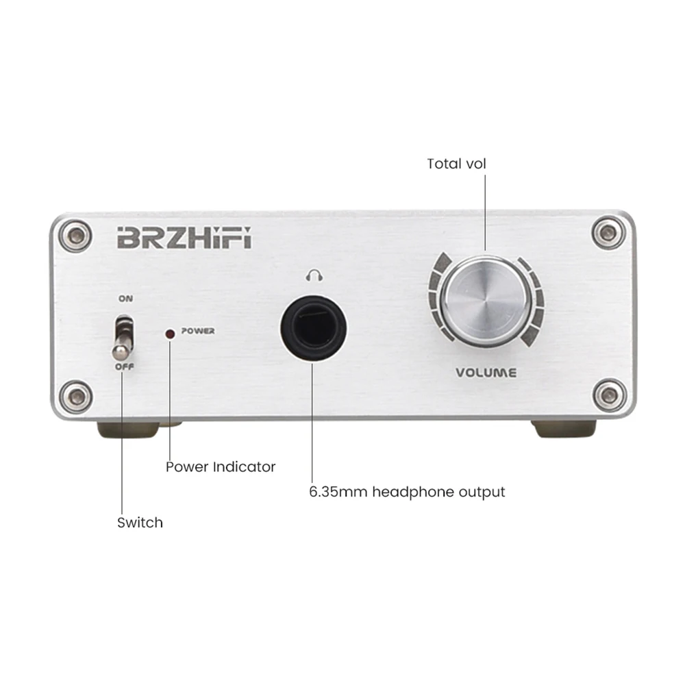 BRZHIFI Solo HIFI Portable headphone Amplifier headphones AMP Audio Preamplifier Desktop Amplifiers Headset Amp DC24V