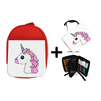 

PACK BACKPACK NETWORK AND CASE PINK UNICORN CUQUI school