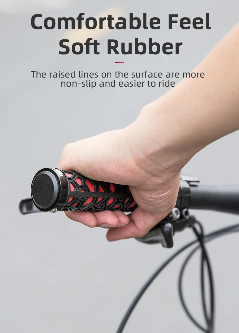 Description Picture 4 of itemROCKBROS Ultra Light Bicycle Grips Anti-slip Bike Handlebar Rubber Lock-on Ultralight MTB Grips Cycling Accessories
