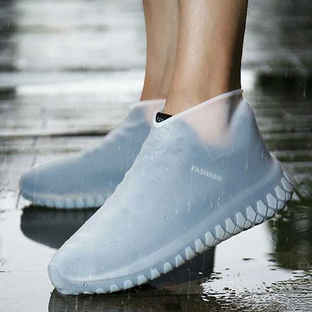 Силиконовые водонепроницаемые чехлы для обуви, латексные эластичные бахилы, чехля на обувь от дождя, противоскользящие аксессуары для перерабатываемой обуви