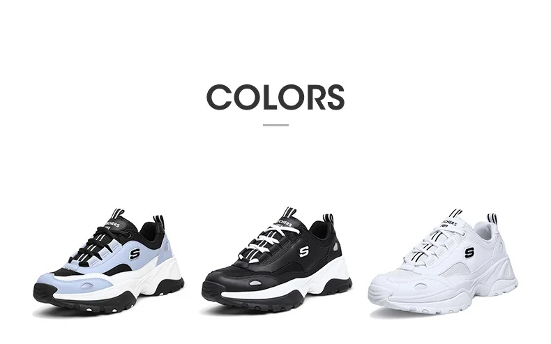 Skechers/Мужская обувь D'lites на платформе; Вулканизированная обувь; кроссовки со шнуровкой; обувь для папы; кроссовки; брендовая Роскошная оригинальная обувь; 999031-BKW