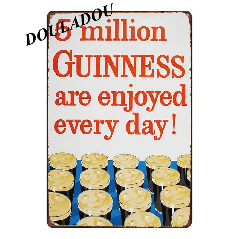 [Douladou] Guinness Time Plate для бара паба росписи ржавчины живопись Винтаж тиснением металлические жестяные знаки Ретро табличка плакат 30*20 см - Цвет: 11