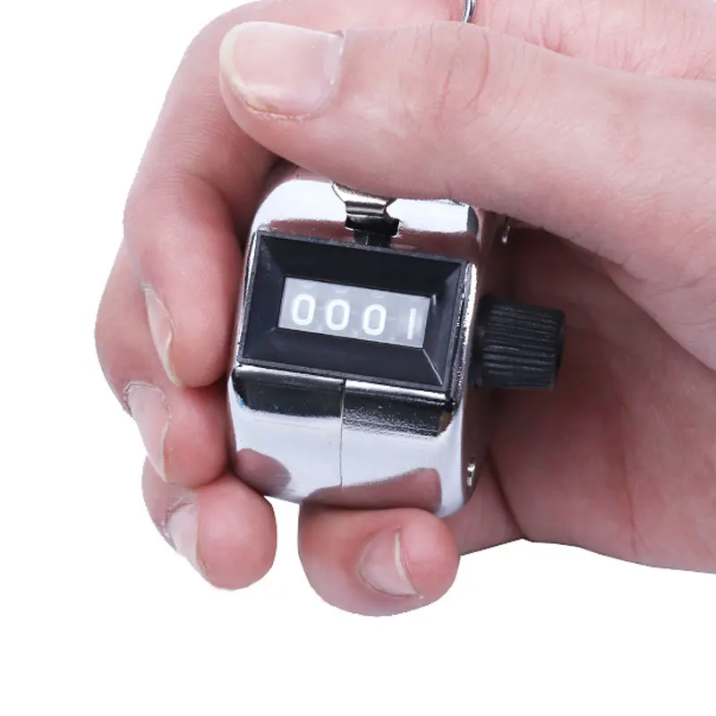 4 цифр механический Counter 0-9999 Hand Tally Clicker Mini кликер для пальца ручной инструмент