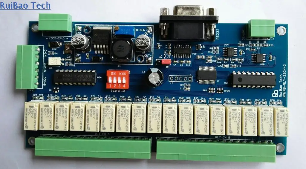 

32-channel Relay Board|multiplexed Relay Board RS232 RS485 Relay Board