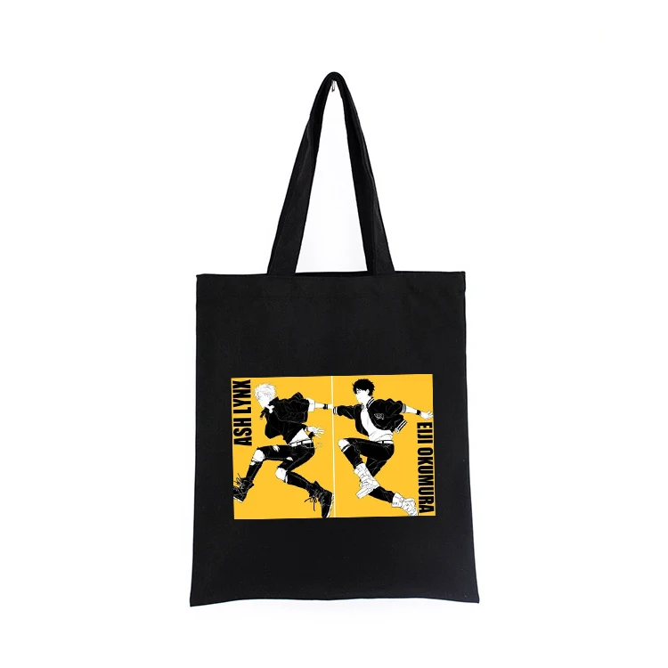 Banana Fish Anime Fashion Canvas Bag Shopper Harajuku Goth Punk Large Capacity Women's bag Casual Handbag Vintage Shoulder Bag 