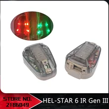 Страйкбол безопасности флэш HEL-STAR 6 IR Gen III шлем Hel светильник тактический охотничий спасательный Шлем тактический светильник