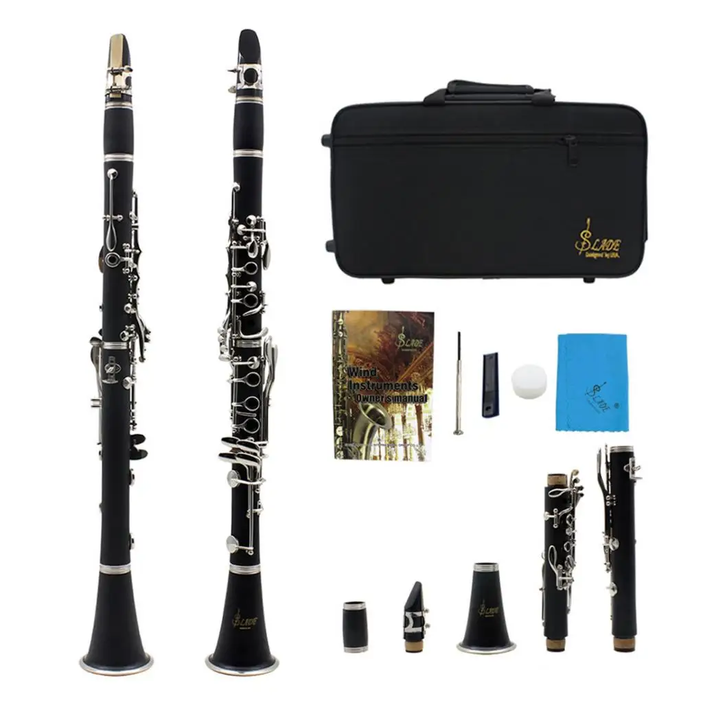 

Professional 17 Key Clarinet W/ Storage Case Screwdriver Cleaning Cloth Set