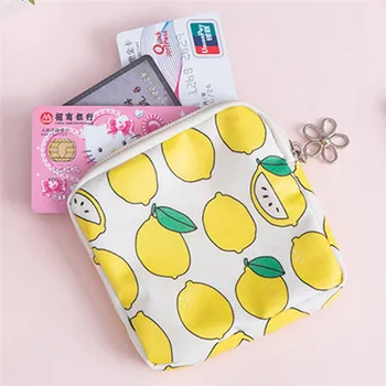 

Diaper Sanitary Napkin Storage Bag Canvas Pad Makeup Bag Coin Purse Jewelry Organizer Credit Card Pouch Case Tampon Packaging