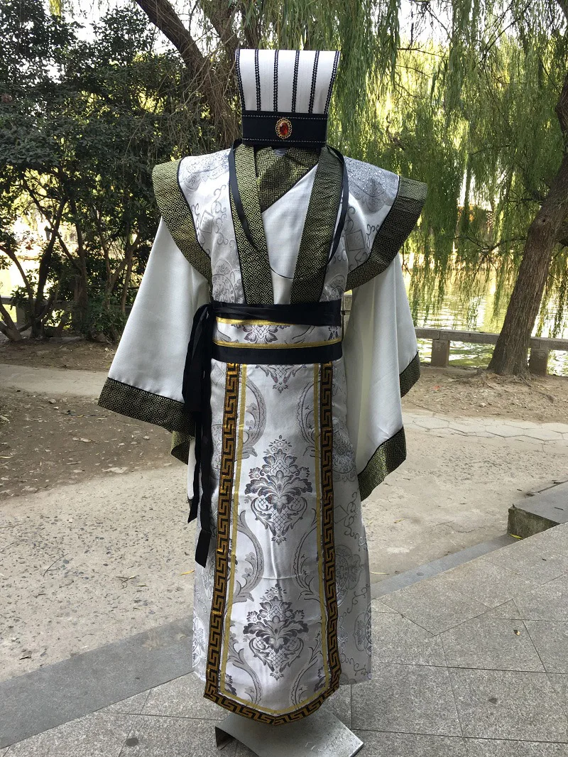 Мужской костюм Китайская традиционная одежда Новинка hanfu хлопковая одежда Императорский принц косплей костюм халат