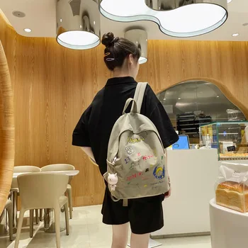 

HOT Women's backpack backpack Korean casual student backpack Shoulder Bags Cute cartoon print girl College Students school bag