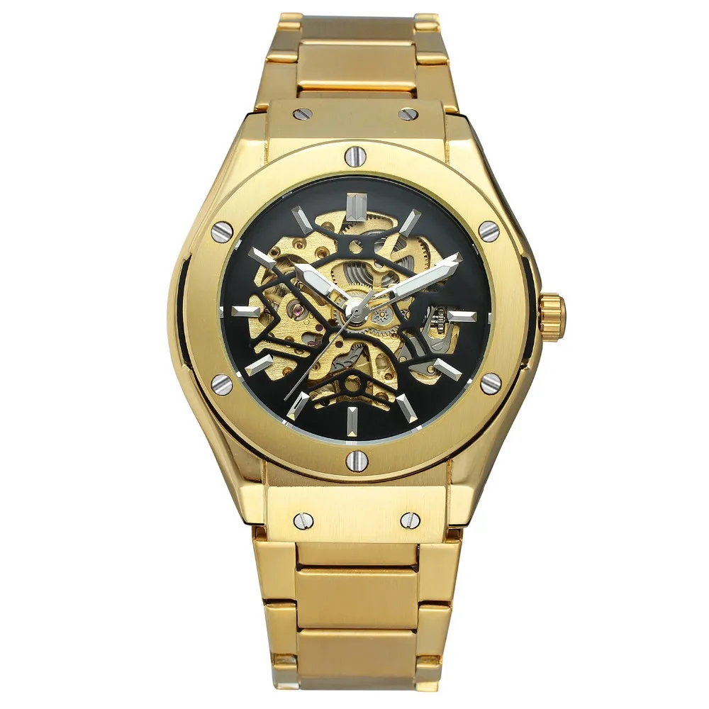 FORSINING мужские часы лучший бренд класса люкс автоматические механические часы из нержавеющей стали со скелетонным ремешком модные деловые наручные часы