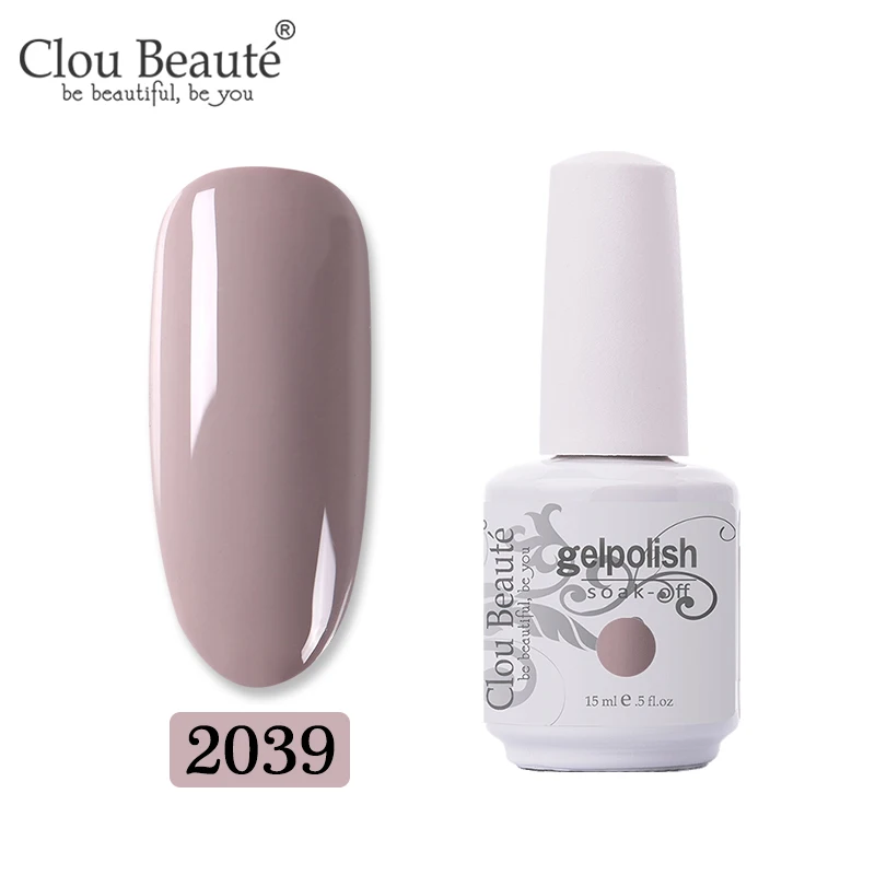 Серия Clou Beaute Nude, 15 мл, Гель-лак, УФ светодиодный лак для ногтей, долговечный Гибридный Гель-лак для ногтей Esmalte, лак для ногтей - Цвет: 2039