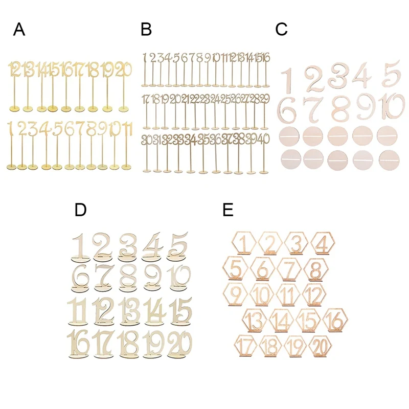 Unique DIY Paperboard Number Place Card Wedding Banquet Party Event Desktop Decoration Supplies For Guest
