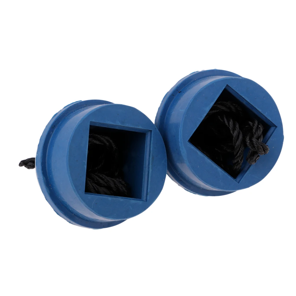 2 Pieces Pool Snooker Billiard Cue Pool Table Chalk Holder Blue Rubber Holder With String Attachment