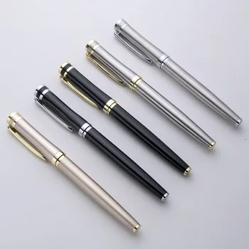 

Metallic simple ballpoint pen business advertising gift pen can laser print LOGO