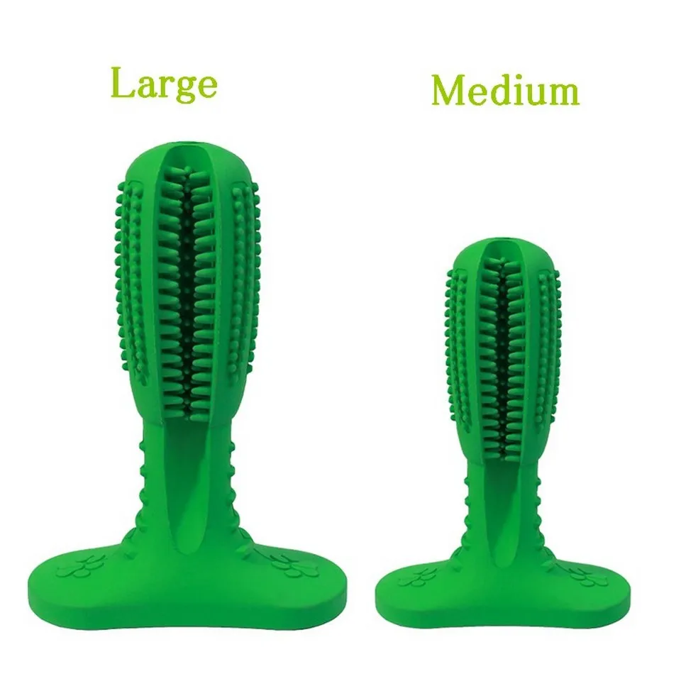 Dog Toothbrush Rubber Dog Toys Pet Chewing Toys Remove Bad Breath Cleaning Dog Tooth Toys For Small Puppy Large Dogs Accessories