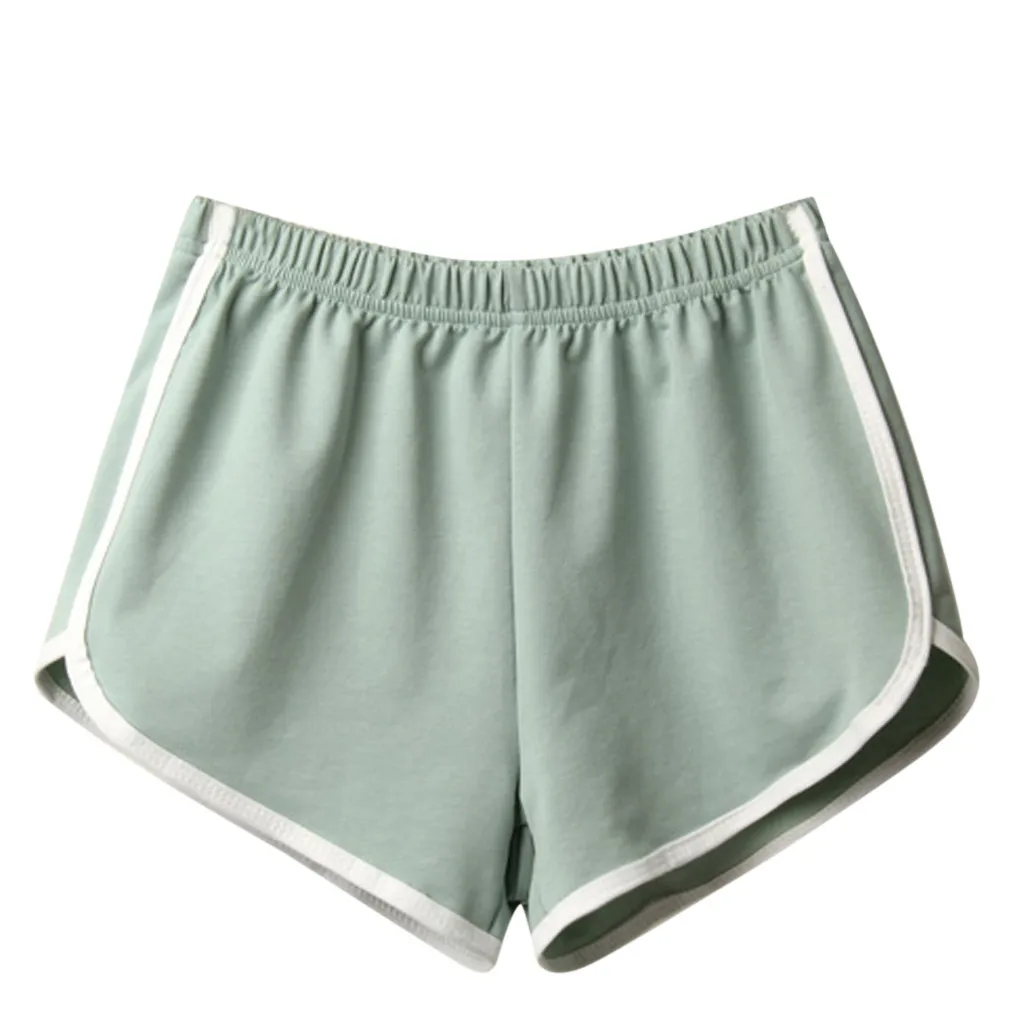 Женские летние шорты женские Спортивные Повседневные сексуальные шорты пляжные pantalon corto mujer verano шорты с высокой талией - Цвет: Зеленый