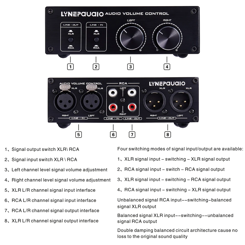 Passivo de Nível Frontal sem Perda Controle de Ajuste de Volume de Alto-falante 2 em 2 Controle Ativo Saída - Image 5
