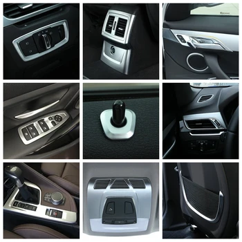 

Yimaautotrims Matte Interior Refit Kit For BMW X2 F39 2018 - 2020 Head Lamps / Air AC / Handle Bowl / Gear Box Panel Cover Trim