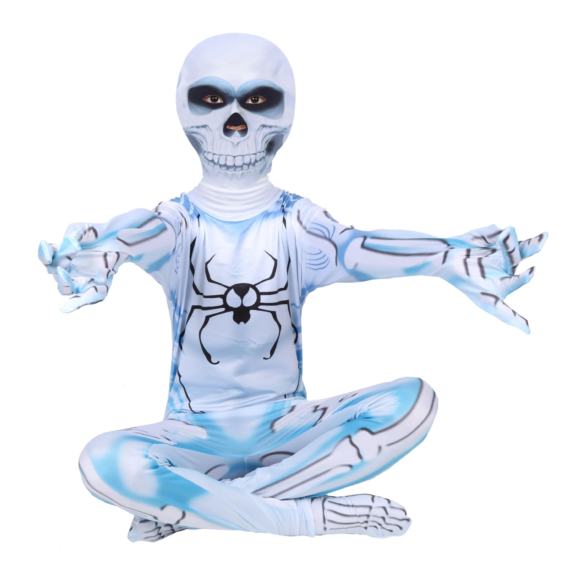 Дети Человек-паук террор костюмная Маска Косплей Zentai Человек-паук супергерой боди для мальчиков комбинезоны для косплея мальчиков Хэллоуин костюм - Цвет: 62942