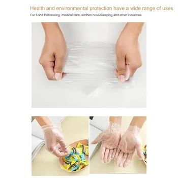 

100 PCS Disposable PVC Gloves Transparent Gloves for Dishwashing/Kitchen/Medical /Latex/Rubber/Garden Home Cleaning Universal