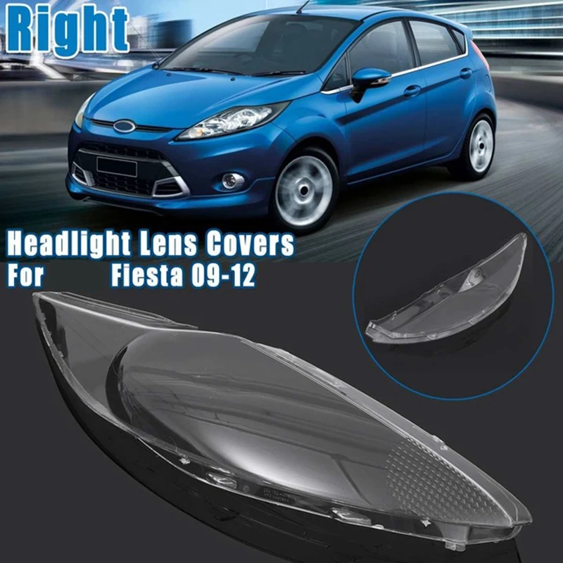 Передняя фара автомобиля, крышка объектива, передняя фара для Ford Fiesta 2009-2011 - Цвет: right