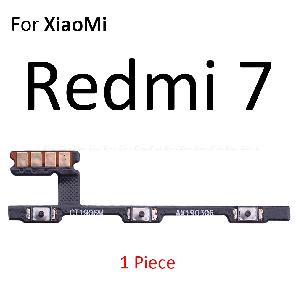 Кнопка отключения звука для Xiaomi mi 9T 9 8 A1 A2 Lite Red mi Note 7 6 5 Pro 7A 6A S2 PocoPhone F1 кнопка включения и выключения громкости гибкий кабель - Цвет: For Redmi 7