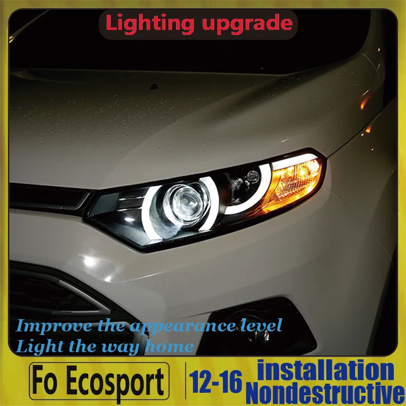 Car Styling Headlights For Ford Ecosport 20132015 Led Headlight For