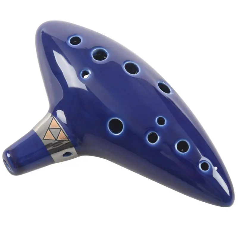 12 Hole Blue Ocarina Ceramic Alto C Legend of Zelda Ocarina Flute Instrument