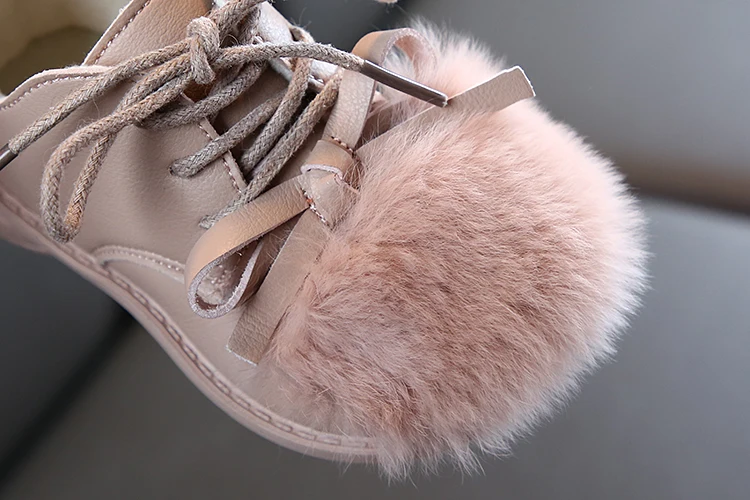 Осень-зима г. Новая модная детская обувь для отдыха, дышащая обувь принцессы для девочек 1-3 лет, кроличья шерсть